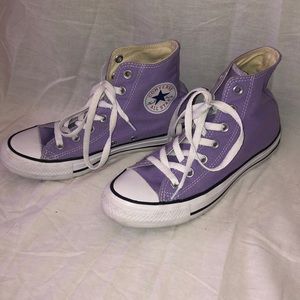 CONVERSE All Star Lavender High Top Shoes 7